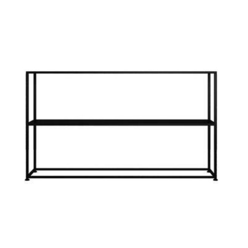 Metal Etagere Bookshelf Contemporary Open Back Bookcase with Shelves