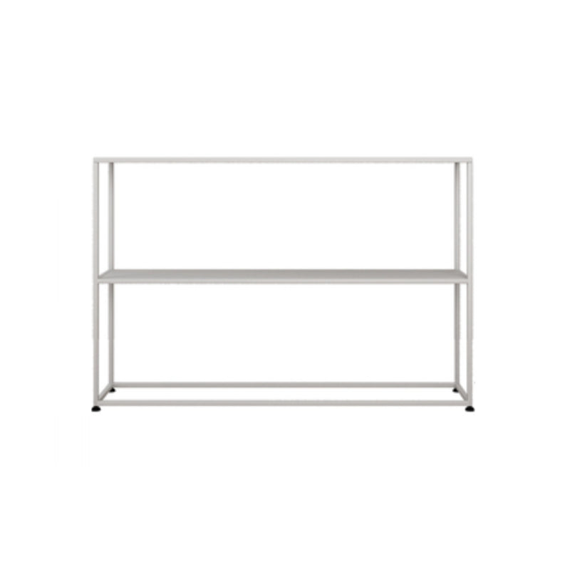 Metal Etagere Bookshelf Contemporary Open Back Bookcase with Shelves