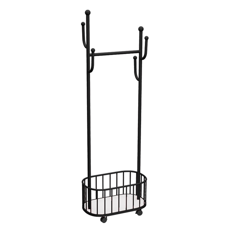Hangage de manteau métallique de style de luxe Rack de manteau autonome avec roue universelle