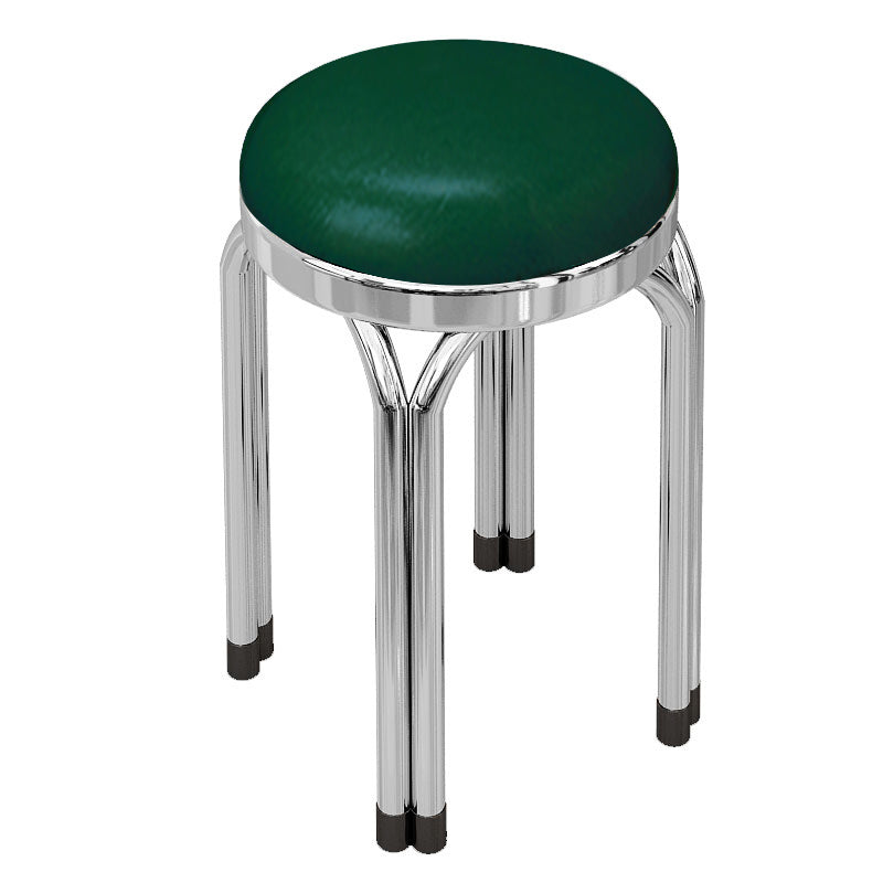 Round Modern Standard Leather Water Resistant Standard for Drawing Room Blackish Green 1 Piece Clearhalo 'furn' 'furn_ottomans_poufs' 'Furniture' 'Living Room Furniture' 'Ottomans & Poufs' 'ottomans_poufs' 6675409
