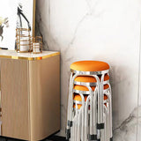 Round Modern Standard Leather Water Resistant Standard for Drawing Room Clearhalo 'furn' 'furn_ottomans_poufs' 'Furniture' 'Living Room Furniture' 'Ottomans & Poufs' 'ottomans_poufs' 6675411