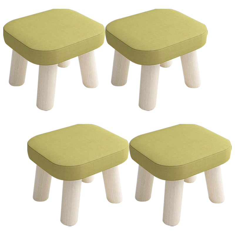 Modern Wooden Standard Trea Resistant Solid Color Indoor Standard Turquoise 4 Piece Set Clearhalo 'furn' 'furn_ottomans_poufs' 'Furniture' 'Living Room Furniture' 'Ottomans & Poufs' 'ottomans_poufs' 6675458