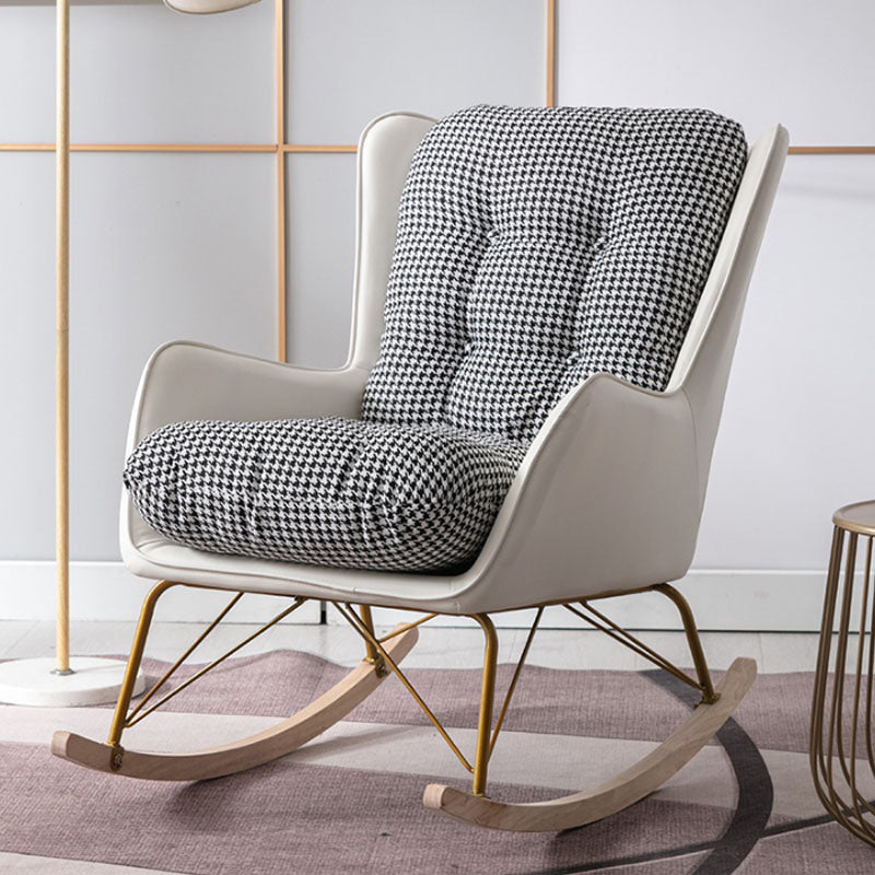 Luxurious Recliner Living Room Lazy Fabric Soft Upholstered Rocking Chairs Clearhalo 'Chairs & Seating' 'furn' 'furn_rocking_chairs' 'Furniture' 'Living Room Furniture' 'Rocking Chairs' 'rocking_chairs' 6675484