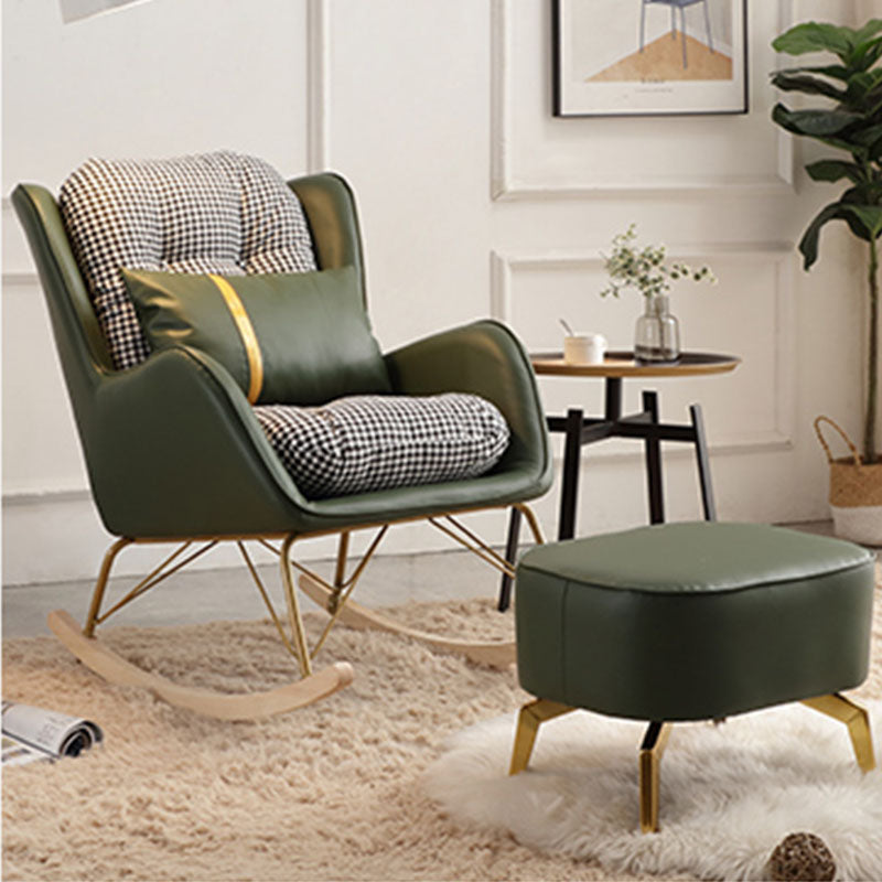 Luxurious Recliner Living Room Lazy Fabric Soft Upholstered Rocking Chairs Clearhalo 'Chairs & Seating' 'furn' 'furn_rocking_chairs' 'Furniture' 'Living Room Furniture' 'Rocking Chairs' 'rocking_chairs' 6675486
