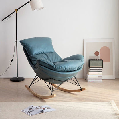 Contemporary Style Nursery Sofa Rocking Chair Indoor Rocking Chair with Ottoman