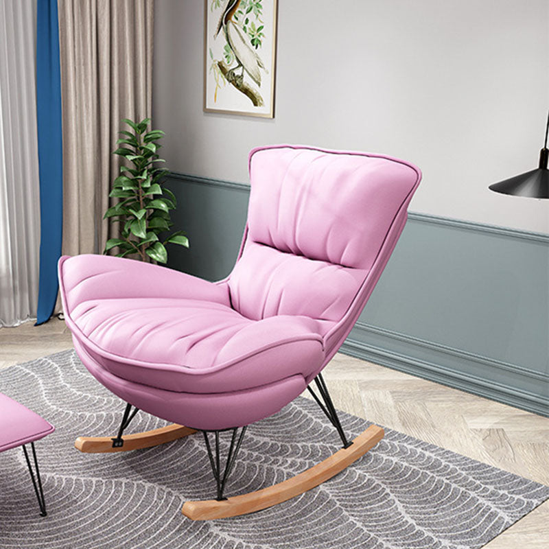 Sedia di divano pigro moderna sedia a dondolo a base di ferro in soggiorno