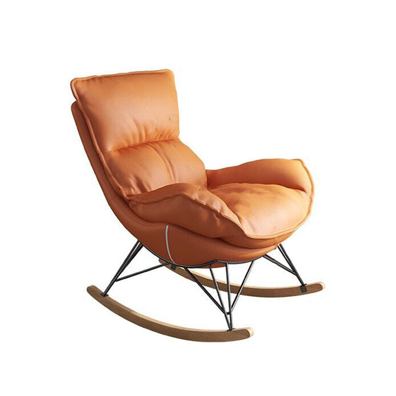 Sedia di divano pigro moderna sedia a dondolo a base di ferro in soggiorno