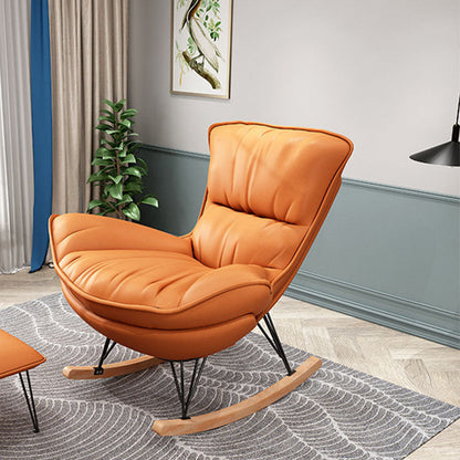 Sedia di divano pigro moderna sedia a dondolo a base di ferro in soggiorno