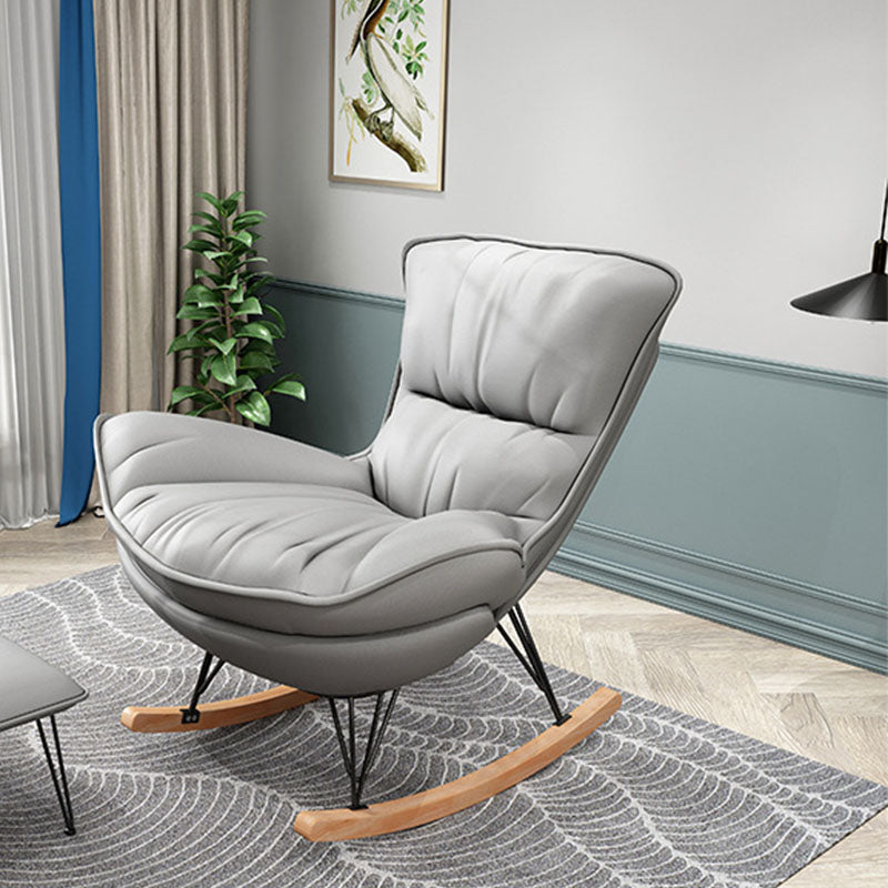 Sedia di divano pigro moderna sedia a dondolo a base di ferro in soggiorno