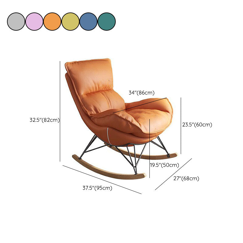 Sedia di divano pigro moderna sedia a dondolo a base di ferro in soggiorno