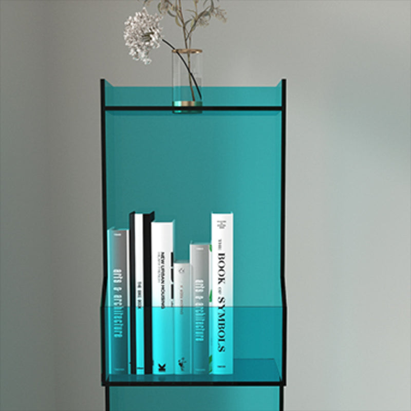 Acrylic Closed Back Bookshelf Standard Scandinavian Bookcase with Shelves