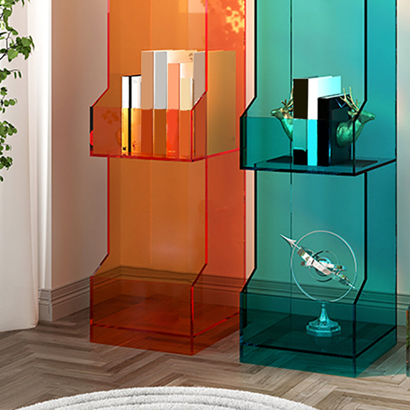Acrylic Closed Back Bookshelf Standard Scandinavian Bookcase with Shelves Clearhalo 'Bookcases' 'furn' 'furn_bookcases' 'Furniture' 'Office Furniture' 6675544