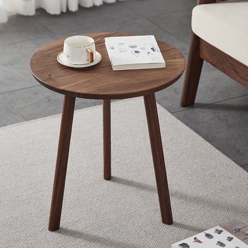 Scandinavian Solid Wood 3 Legs Double Tier Living Room Side Table