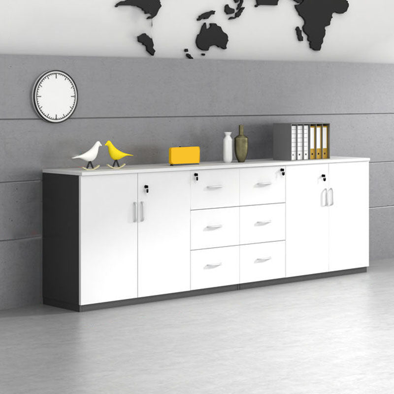 Armadio di archiviazione in stile contemporaneo Abbazzinamento laterale in legno con archiviazione di bloccaggio