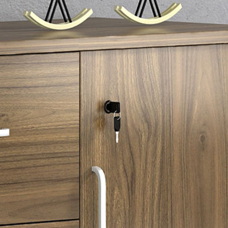 Armadio di archiviazione in stile contemporaneo Abbazzinamento laterale in legno con archiviazione di bloccaggio