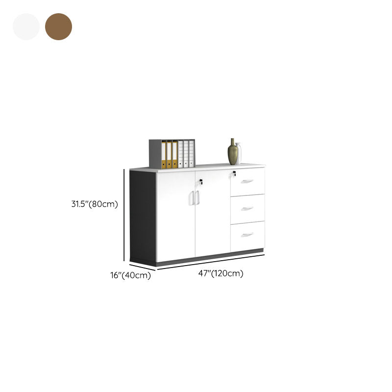 Armadio di archiviazione in stile contemporaneo Abbazzinamento laterale in legno con archiviazione di bloccaggio