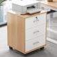 Modern File Cabinet Wood Lock Storage Filing Cabinet with Wheels Natural Wood White 3 Door Not Included Clearhalo 'Filing Cabinets' 'filling_cabinets' 'furn' 'furn_filling_cabinets' 'Furniture' 'Office Furniture' 6676214