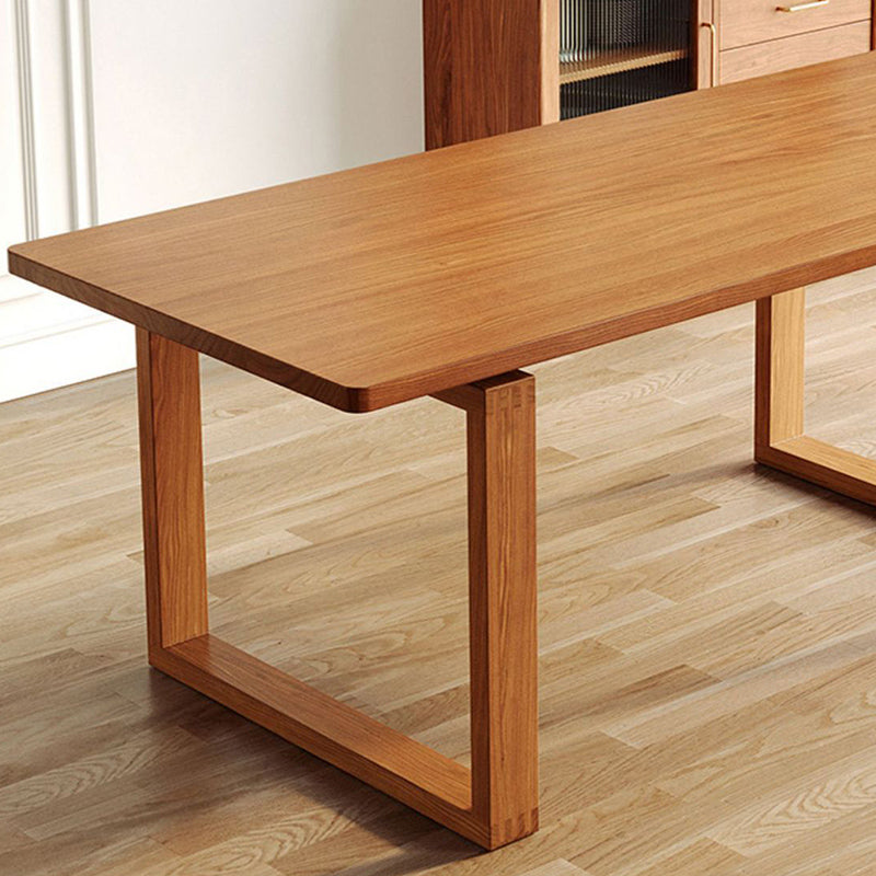 Traditionele 1/2/5/7 stukken meubels vaste houten rechthoekige eetgelegenheden in bruin