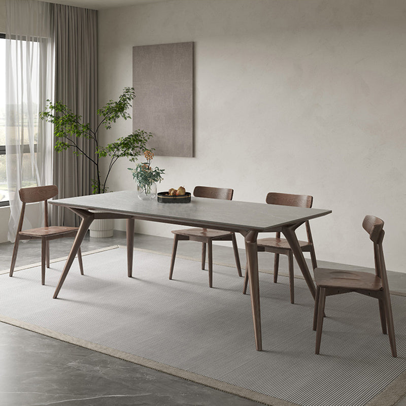 Modernas 1/4/5/7 Piezas Sillas de comedor de comedor Muebles de rectángulo de piedra para casa