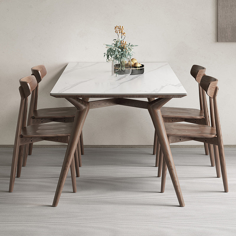 Modernas 1/4/5/7 Piezas Sillas de comedor de comedor Muebles de rectángulo de piedra para casa