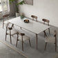Modernas 1/4/5/7 Piezas Sillas de comedor de comedor Muebles de rectángulo de piedra para casa