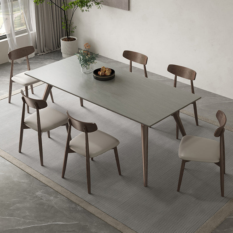 Modernas 1/4/5/7 Piezas Sillas de comedor de comedor Muebles de rectángulo de piedra para casa