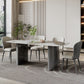 Set di tavoli da pranzo rettangolare 1/2/5/7 pezzi set da pranzo in pietra bianca per cucina