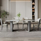 Set di tavoli da pranzo rettangolare 1/2/5/7 pezzi set da pranzo in pietra bianca per cucina