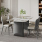Set di tavoli da pranzo rettangolare 1/2/5/7 pezzi set da pranzo in pietra bianca per cucina