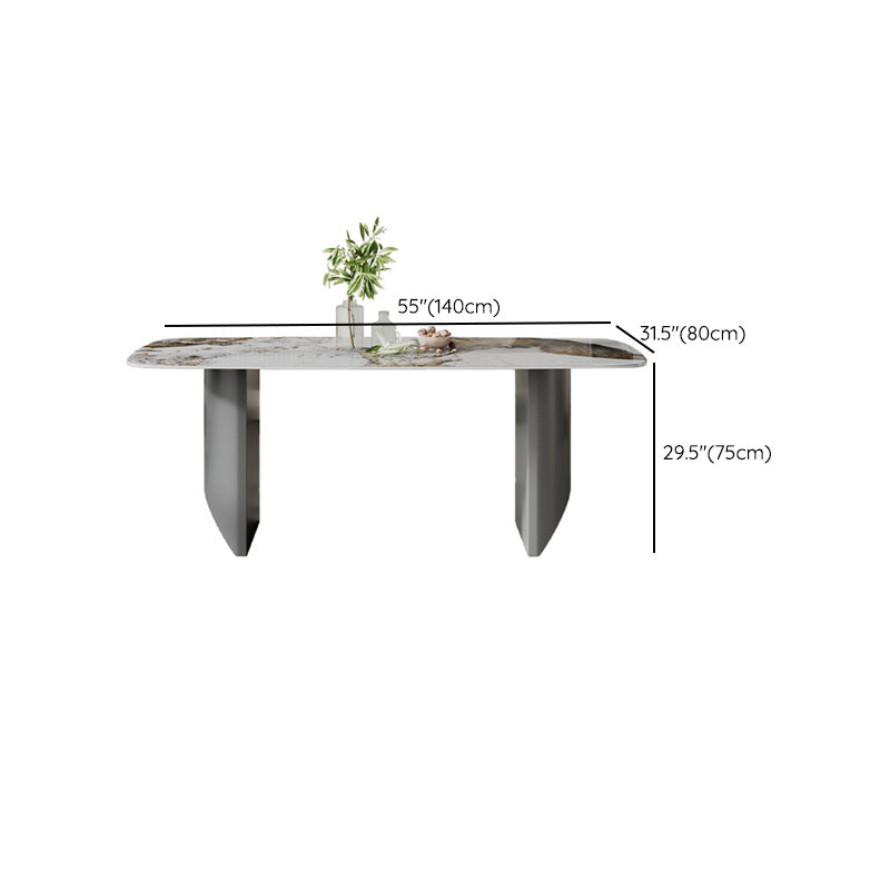 Set di tavoli da pranzo rettangolare 1/2/5/7 pezzi set da pranzo in pietra bianca per cucina