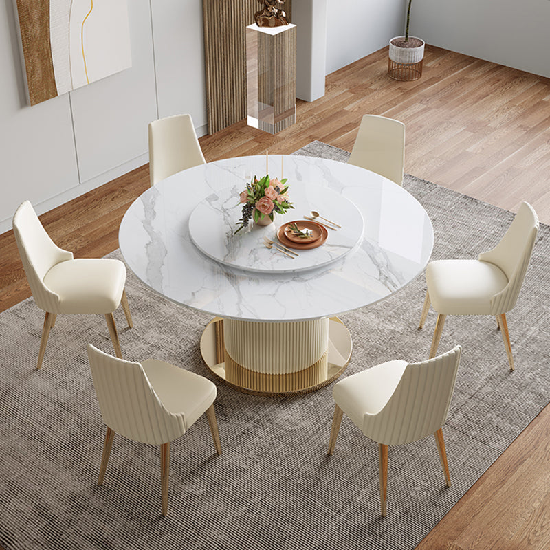 Moderne ronde eettafel massief houten voetstuk eettafel voor eetkamer