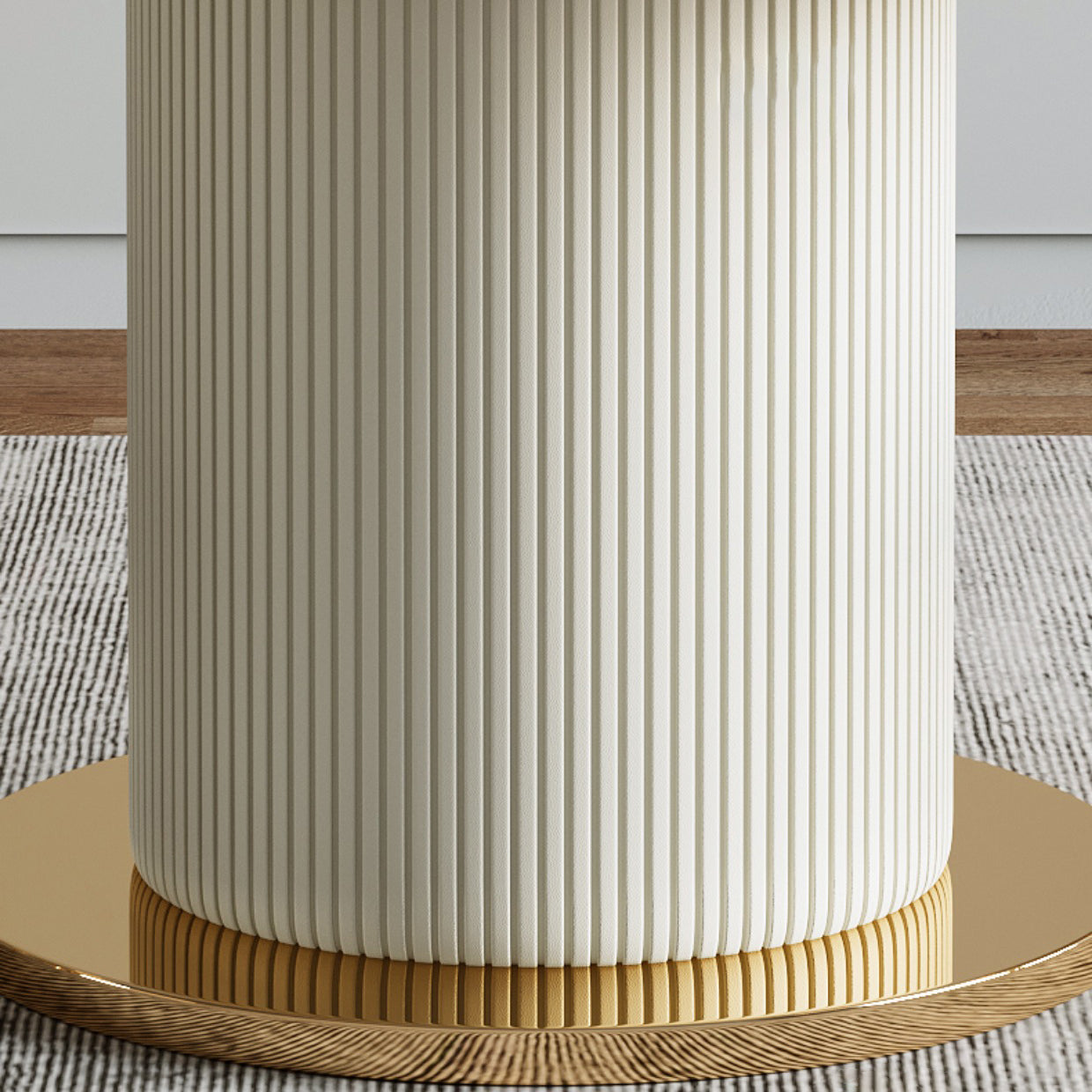 Moderne ronde eettafel massief houten voetstuk eettafel voor eetkamer