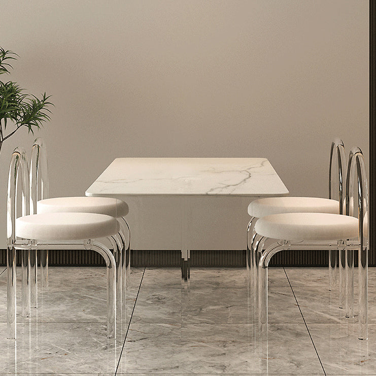Table à manger en pierre moderne médiévale, table à double piédestal pour salle à manger