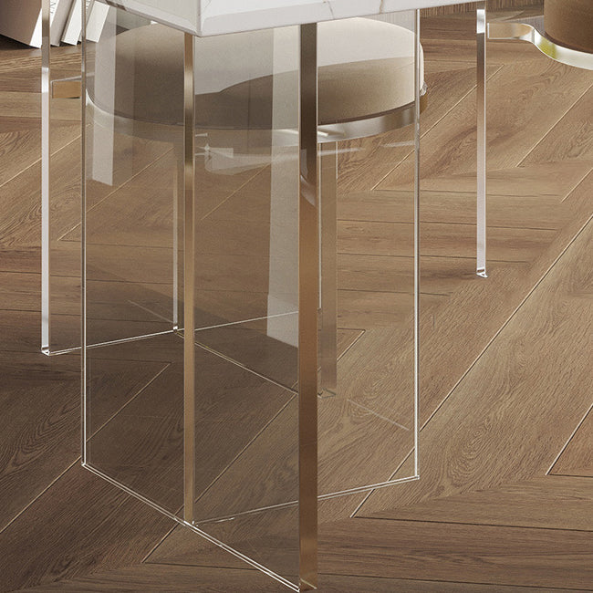 Table à manger en pierre moderne médiévale, table à double piédestal pour salle à manger