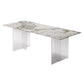 Table à manger en pierre moderne médiévale, Table à Double piédestal pour cuisine