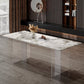 Table à manger en pierre moderne médiévale, Table à Double piédestal pour cuisine