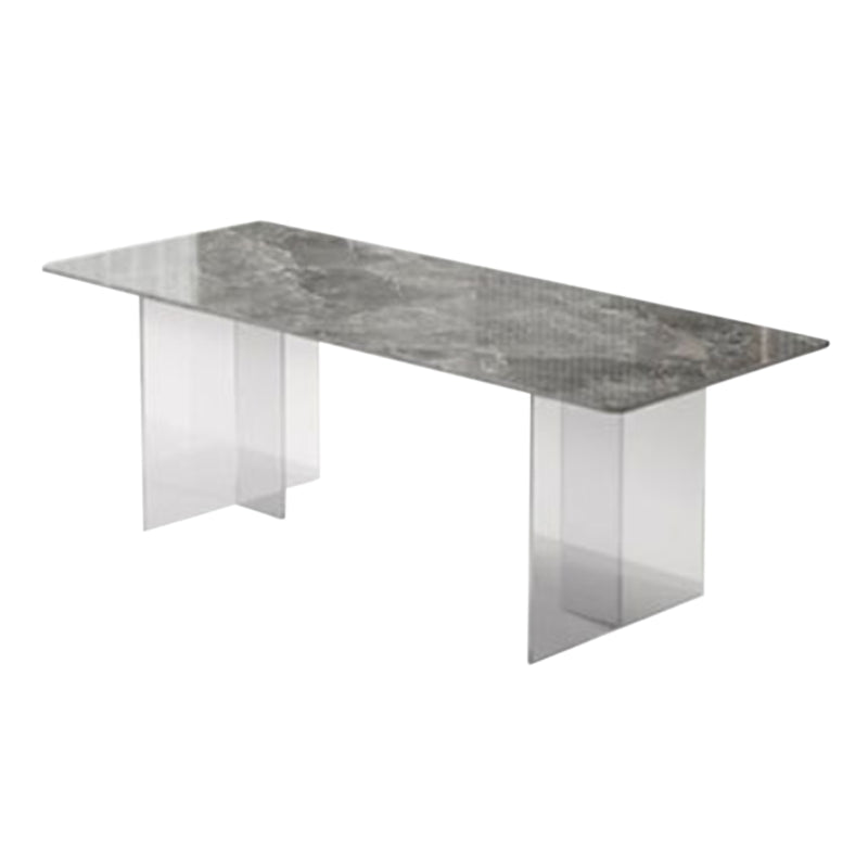 Table à manger en pierre moderne médiévale, Table à Double piédestal pour cuisine