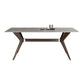 Medieval Modern Stone Dining Table Trestle Base Table for Dining Room 59.1"L x 31.5"W x 29.5"H Without Chairs Clearhalo 'Dining Tables & Seating' 'Dining Tables' 'dining_table' 'furn' 'furn_dining_table' 'Furniture' 'Kitchen & Dining Furniture' 6677252