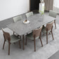 Medieval Modern Stone Dining Table Trestle Base Table for Dining Room Clearhalo 'Dining Tables & Seating' 'Dining Tables' 'dining_table' 'furn' 'furn_dining_table' 'Furniture' 'Kitchen & Dining Furniture' 6677259