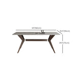 Medieval Modern Stone Dining Table Trestle Base Table for Dining Room Clearhalo 'Dining Tables & Seating' 'Dining Tables' 'dining_table' 'furn' 'furn_dining_table' 'Furniture' 'Kitchen & Dining Furniture' 6677261