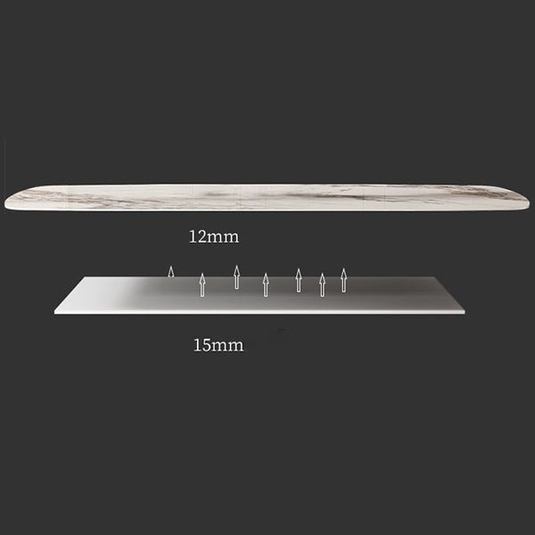 Table à manger moderne en pierre, double guéridon pour salle à manger
