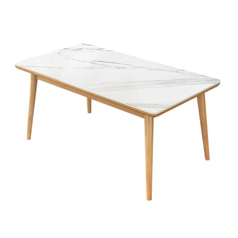 Medieval Modern Stone Dining Table 4 Legs Table for Living Room Without Chairs Clearhalo 'Dining Tables & Seating' 'Dining Tables' 'dining_table' 'furn' 'furn_dining_table' 'Furniture' 'Kitchen & Dining Furniture' 6677287