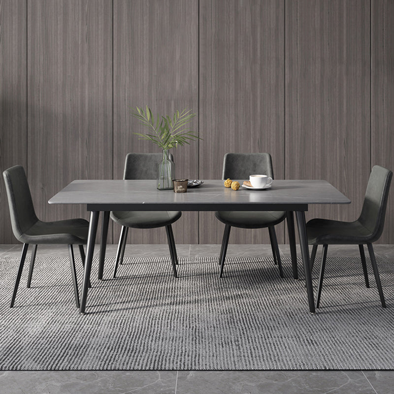 Middeleeuwse moderne stenen eettafel 4 poten eettafel voor keuken
