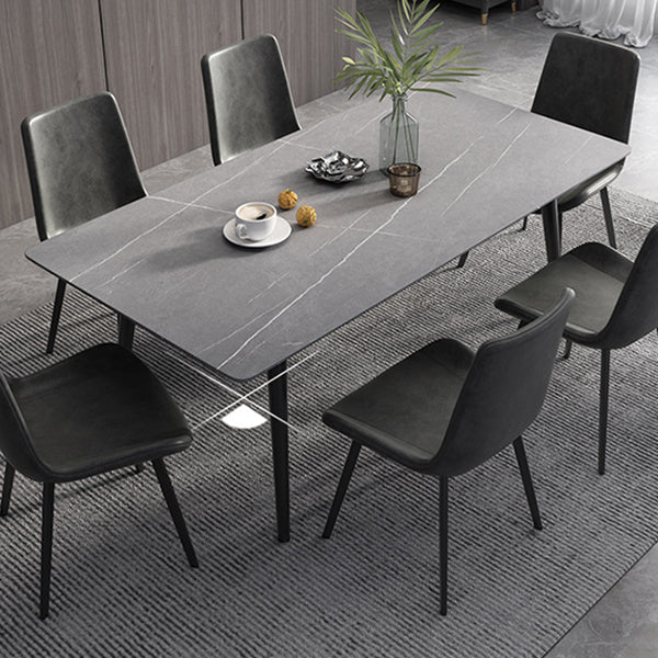 Middeleeuwse moderne stenen eettafel 4 poten eettafel voor keuken