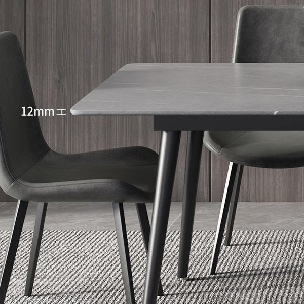 Middeleeuwse moderne stenen eettafel 4 poten eettafel voor keuken