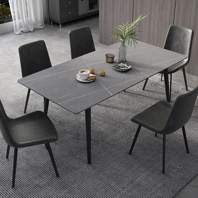 Middeleeuwse moderne stenen eettafel 4 poten eettafel voor keuken