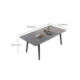 Middeleeuwse moderne stenen eettafel 4 poten eettafel voor keuken
