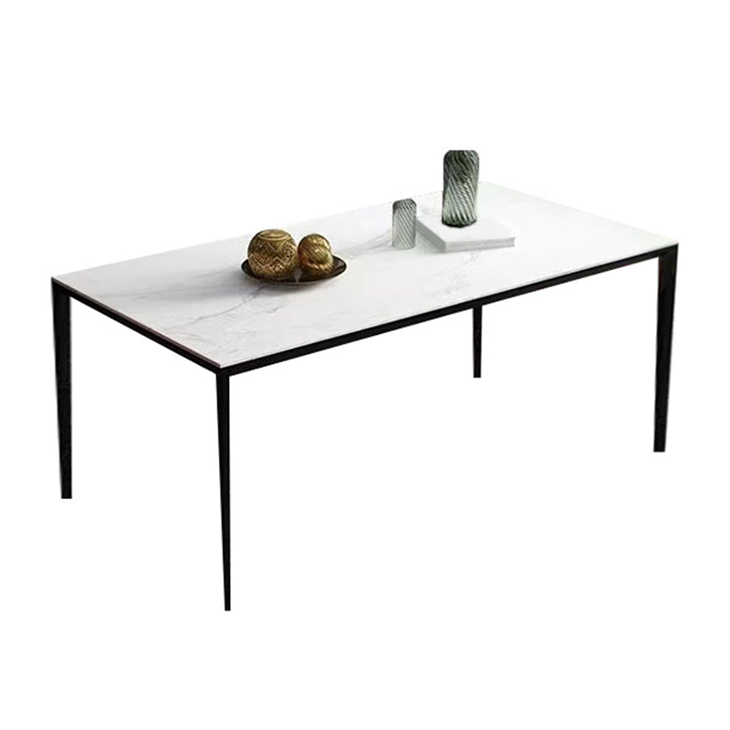 Mesa de comedor moderna medieval de piedra, mesa de comedor de 4 patas para cocina