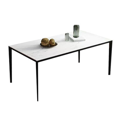 Mesa de comedor moderna medieval de piedra, mesa de comedor de 4 patas para cocina