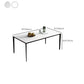 Mesa de comedor moderna medieval de piedra, mesa de comedor de 4 patas para cocina